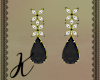 Ivy Earrings Black Gold