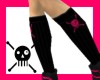 Hot Pink Skully Socks