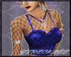 {JF} netted top blue