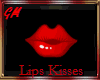 Red Lip Heart Kisses LCD