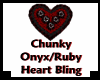 (IZ) Chunky Heart Bling