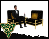 Black gold set of chairs