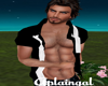 Open Black Shirt With T