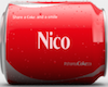 Coca Can Name Nico´s