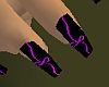 Purple Ribbon Nails