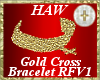 Gold Cross Bracelet RFV1