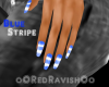 RR^ Blue Stripe Nails