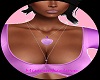 collier mauve forme ♥