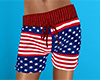 USA Flag Pajama Shorts F