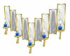 Gold-Blue Wall Candles