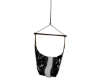 black white beach swing