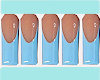 blue french tip nails XL