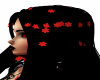 Black hair red detail