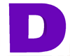 Purple Letter D