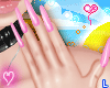 L| glossPink nails`♥
