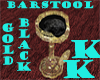 (KK)BARSTOOL GOLD BLACK