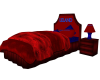 Single bed red blue lela