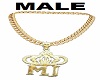 MJ Gold Crown Chain Male