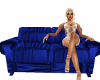 Lux. blue leather chair