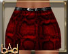 Rocker Red Leather Skirt