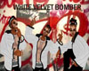 (CB) WHITE VELVET BOMBER