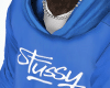 $tussy Hoodie Blue"