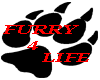 Furry for life sticker