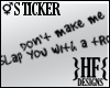 }HF{ Sticker - Trout