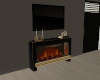 (S)Elegant fireplace +tv