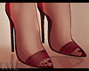 red velvet heels