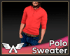 A Red Polo Sweater