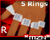 *MzN* 5 Finger Ring M R