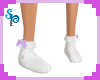 [S] White Purple Socks