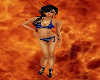Blue flames bikini