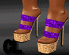 Purple Cork Sole Heels