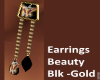(MC)Beauty Blk-Gld Earri