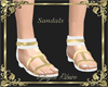 Sandals white gold