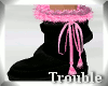 T! Black Pink Furr Boots