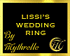 LISSI'S WEDDING RING