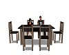 Brn/ RGold Dining Table
