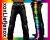[L]Leather Rainbow pants