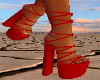 Lace-Up Platforms Red