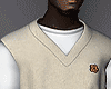 Khaki Sweater Vest Shirt