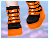 ☾ Neon Orange Boots