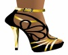 black & gold shoe