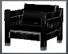 Black PVC & Satin Chair