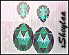 $ GemDrop Earrings Green