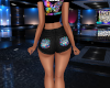 RR Black Jean Shorts