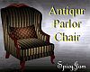 Antq Parlor Chair DkGrn