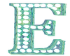 teal mix letter E